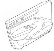 Volkswagen Door Interior Trim Panel - Genuine VW 561867011GOUT
