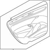 VW Door Interior Trim Panel - Genuine VW 561867212GOUR