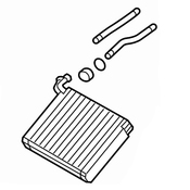 VW HVAC Heater Core - Genuine VW 7P0819031