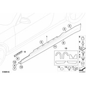 BMW Spacer Clip (Blau) - Genuine BMW 07147907032