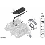 BMW Engine Crankcase Cover Gasket Set - Genuine BMW 11110304864