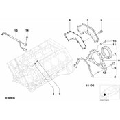 BMW Engine Crankcase Cover Gasket Set - Genuine BMW 11111407804