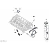 BMW Engine Crankcase Cover Gasket Set - Genuine BMW 11112159389