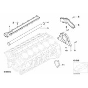 BMW Engine Crankcase Cover Gasket Set - Genuine BMW 11117521322