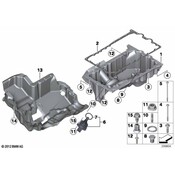 BMW Engine Oil Pan - Genuine BMW 11137601946