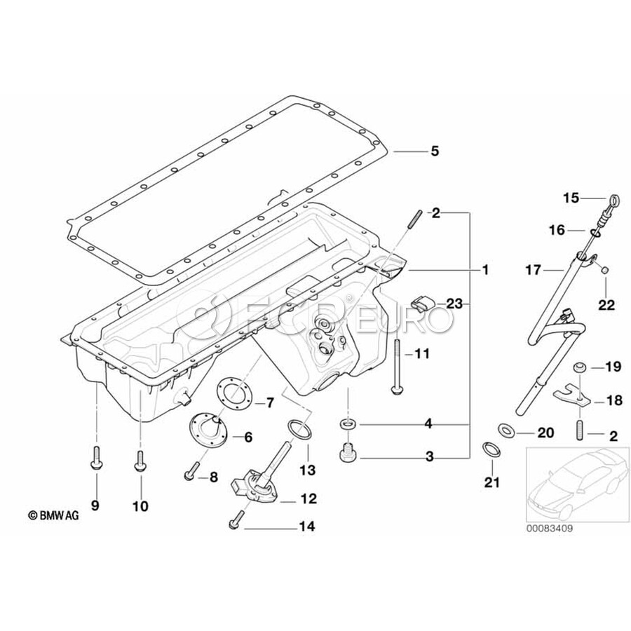 BMW Engine Oil Pan - Genuine BMW 11137838132 | FCP Euro