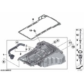 BMW Engine Oil Pan - Genuine BMW 11137843141