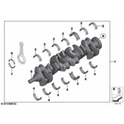 BMW Guide-Bearing Shell Yellow (6475mm+025) - Genuine BMW 11217580662