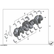 BMW Engine Crankshaft Main Bearing - Genuine BMW 11217627031