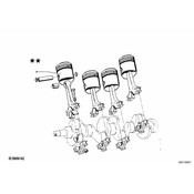 BMW Mahle Piston (88.97Mm("0")) - Genuine BMW 11251261926