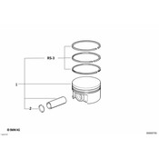 BMW Engine Piston - Genuine BMW 11251405702
