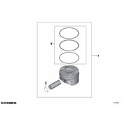 BMW Repair Kit Piston Rings - Genuine BMW 11257561848