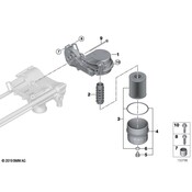 BMW Engine Oil Filter Unit - Genuine BMW 11417540395