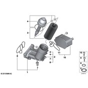 BMW Engine Oil Filter With Oil Cooler Connection - Genuine BMW 11427805408