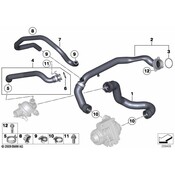 BMW Coolant Feed Pipe - Genuine BMW 11537587514