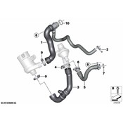 BMW Engine Coolant Hose - Genuine BMW 11538645480
