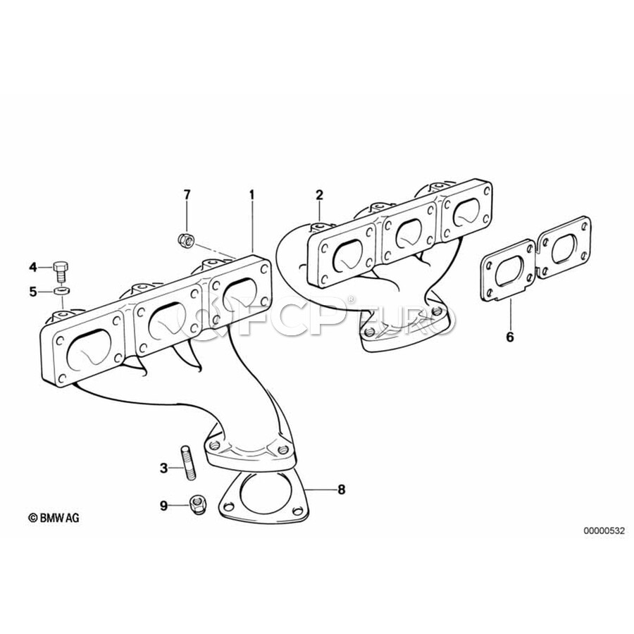 BMW Exhaust Manifold - Genuine BMW 11621716736 | FCP Euro