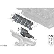 BMW Turbocharger Mount Heat Shield - Genuine BMW 11658689465