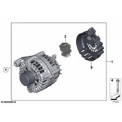 BMW Alternator - Genuine BMW 12317823345