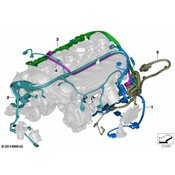 BMW Engine Wiring Harness - Genuine BMW 12517850995