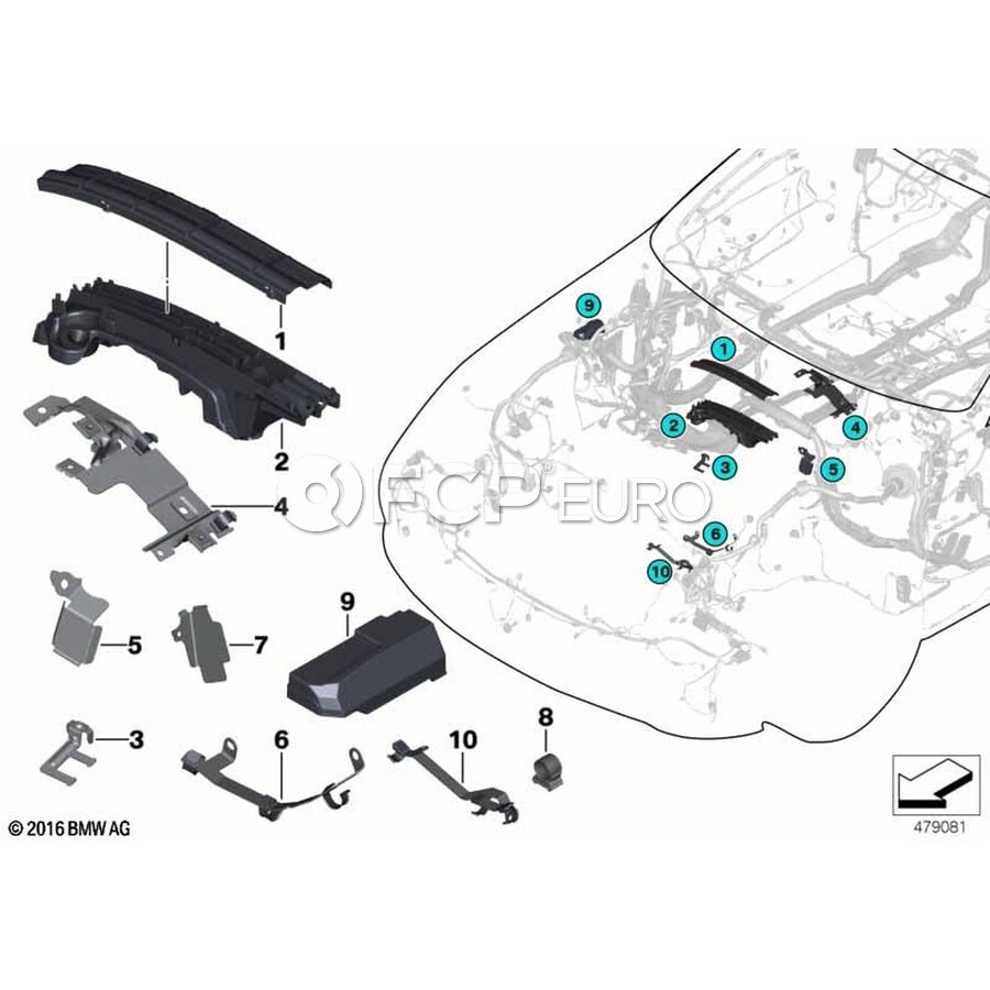 BMW Holder Corrugated Tubing - Genuine BMW 12527577352 | FCP Euro