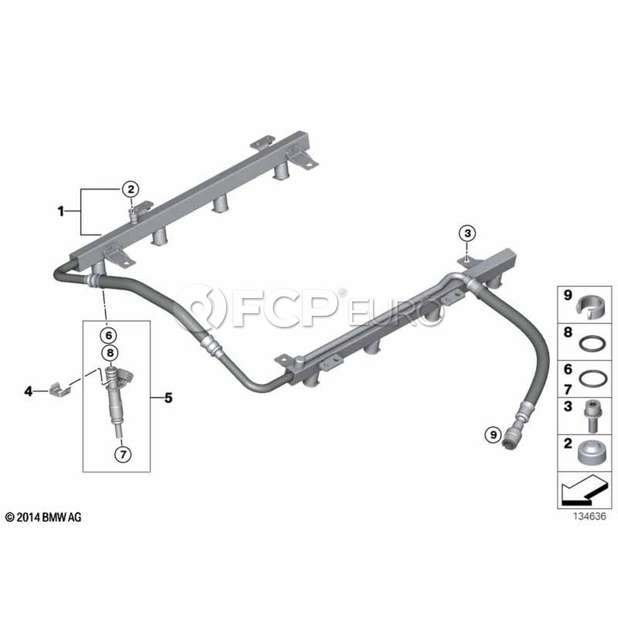 BMW Injection Tube - Genuine BMW 13537558198 | FCP Euro