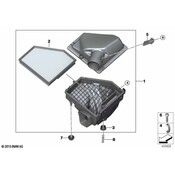 BMW Air Filter and Housing Assembly - Genuine BMW 13717536531