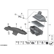 BMW Air Filter and Housing Assembly - Genuine BMW 13717609482