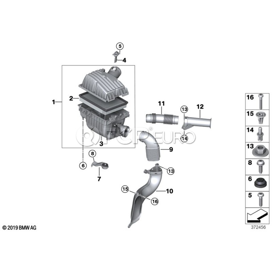 BMW Gaiter Rear - Genuine BMW 13717649184 | FCP Euro