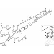 BMW Fuel Line Rear Short - Genuine BMW 16127177208