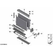 BMW Radiator Mount Bracket - Genuine BMW 17117992018