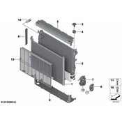 BMW Radiator Mount Bracket - Genuine BMW 17118632124