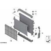 BMW Radiator Support Baffle - Genuine BMW 17118655769