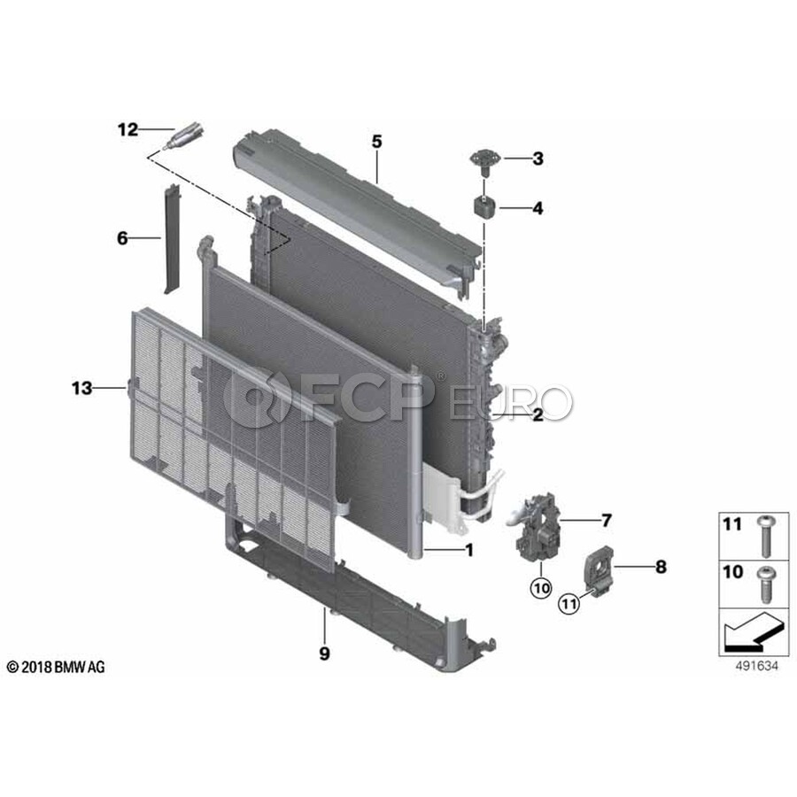 BMW Radiator - Genuine BMW 17118743668 | FCP Euro