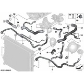 BMW Radiator Coolant Hose - Genuine BMW 17125A022E3