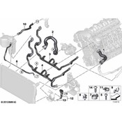 BMW Engine Coolant Recovery Tank Hose - Genuine BMW 17127585738