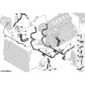 BMW Engine Coolant Recovery Tank Hose - Genuine BMW 17127585741