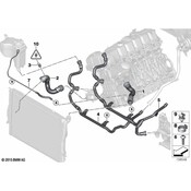 BMW Engine Coolant Recovery Tank Hose - Genuine BMW 17127585742