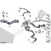 BMW Radiator Coolant Hose - Genuine BMW 17127594451