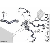 BMW Radiator Coolant Hose - Genuine BMW 17127595250