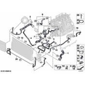 BMW Engine Coolant Hose - Genuine BMW 17127619689
