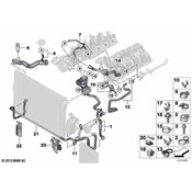 BMW Engine Coolant Hose Cooler - Genuine BMW 17127619704