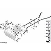 BMW Line Coolant Pump-Connection Radiator- - Genuine BMW 17127640849