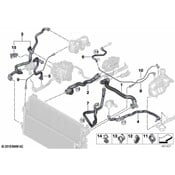 BMW Radiator Coolant Hose - Genuine BMW 17127645521
