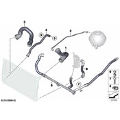 BMW Engine Coolant Recovery Tank Hose - Genuine BMW 17127646154