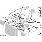 BMW Radiator Coolant Hose - Genuine BMW 17127856739
