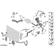 BMW Radiator Coolant Hose - Genuine BMW 17127984387