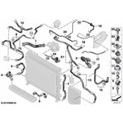 BMW Radiator Coolant Hose - Genuine BMW 17128071770