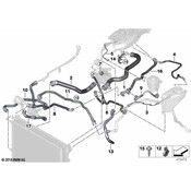 BMW Radiator Coolant Hose - Genuine BMW 17128602626
