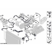 BMW Engine Coolant Overflow Hose - Genuine BMW 17128602666